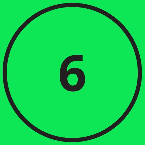 Symbole 6 vert