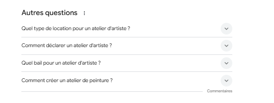 Encart "People Also Ask" sur Google